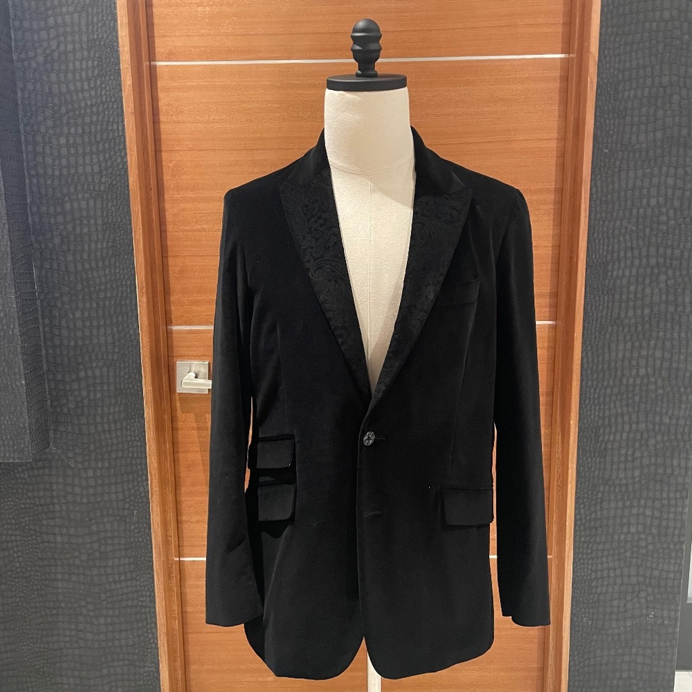 Robert Graham Black Velvet-feel Jacket 40R
